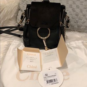 Authentic Chloe Mini Faye Backpack in black